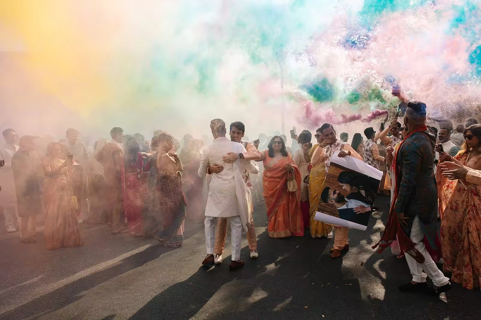 Grand Island Indian wedding DJ — Cold spark fireworks special effects at desi wedding celebration reception