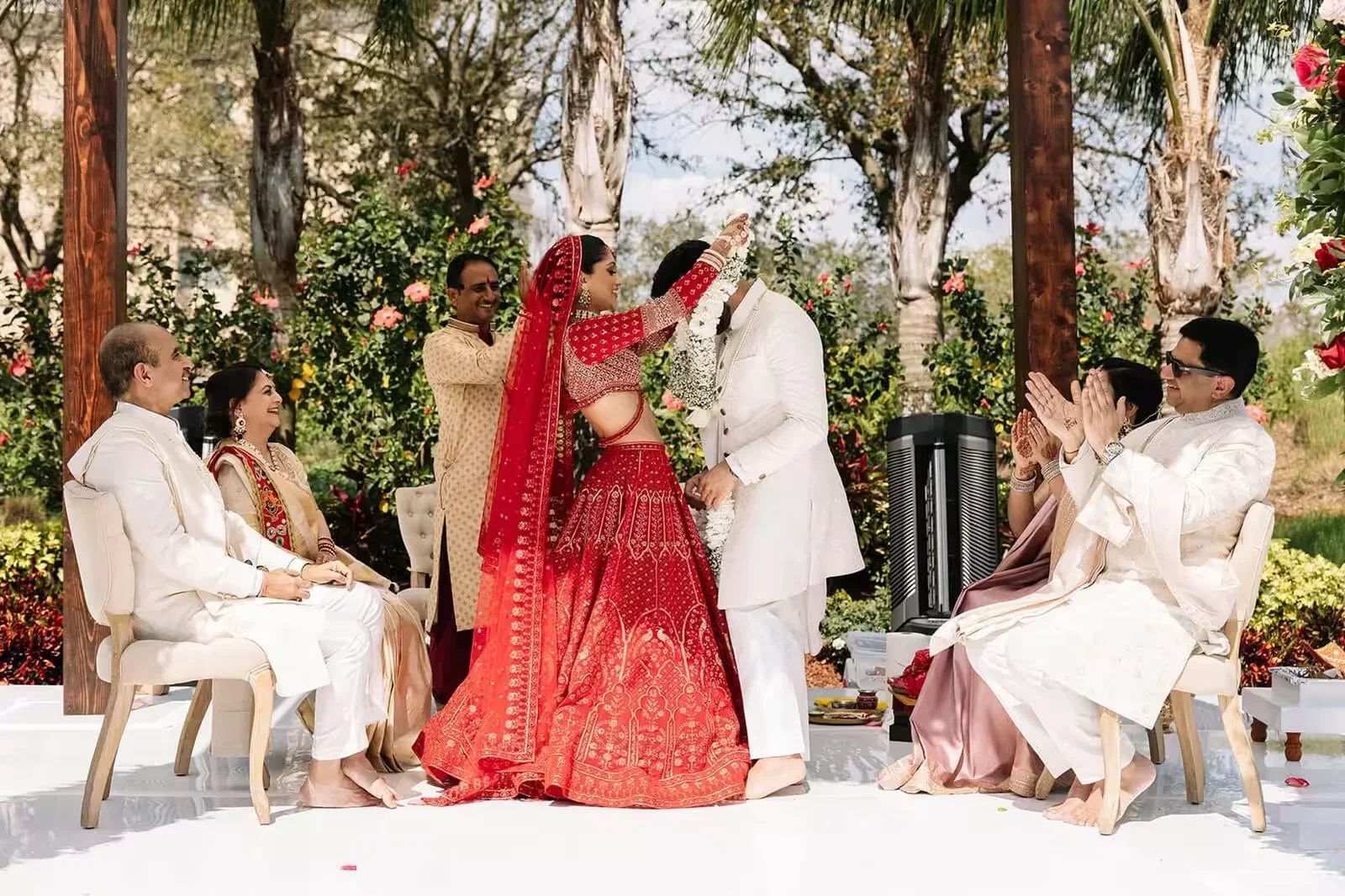 Baraat entrance with live dhol and wedding procession