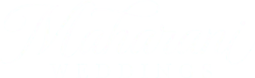 Logo for Maharani Weddings featuring elegant script typography in white.